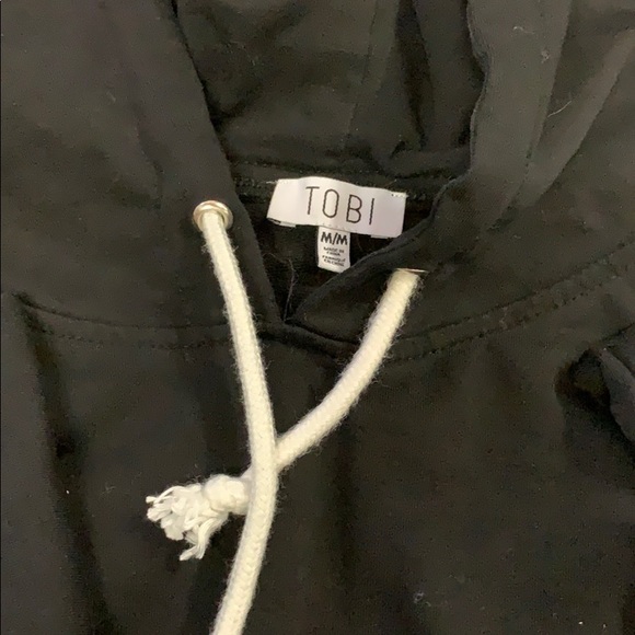 Black crop hoodie - Picture 2 of 2